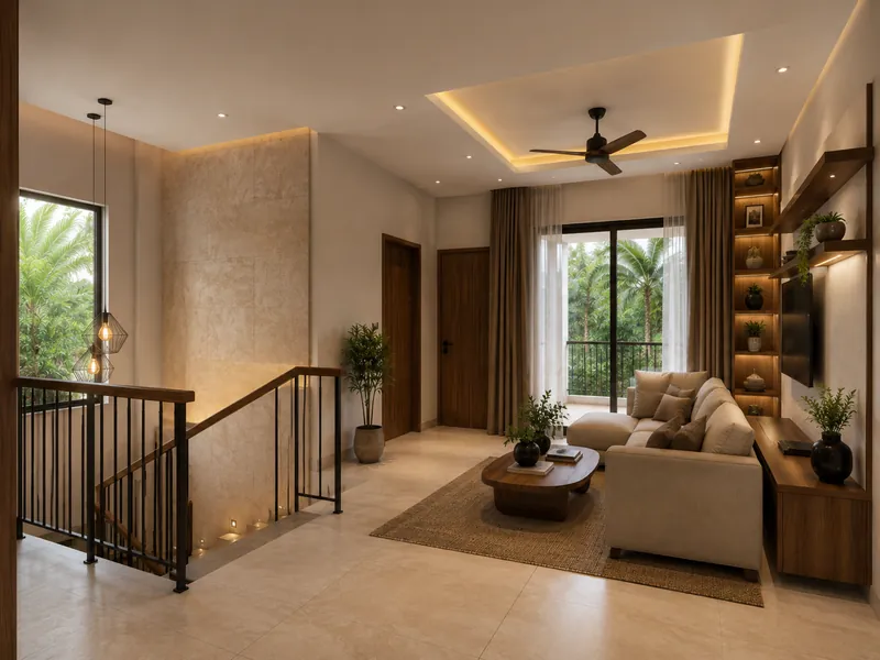 Modern Timber & Cream Home Interior