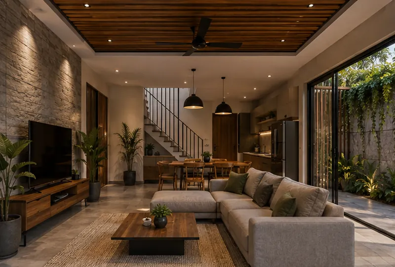 Interior Rumah Tropis Hangat