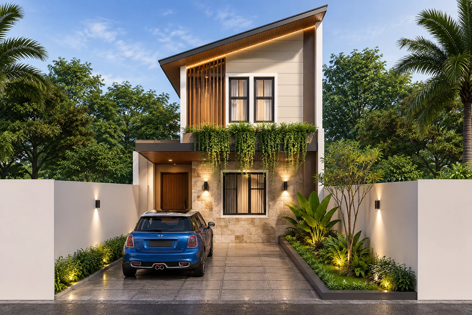 Rumah Mungil Atap Miring