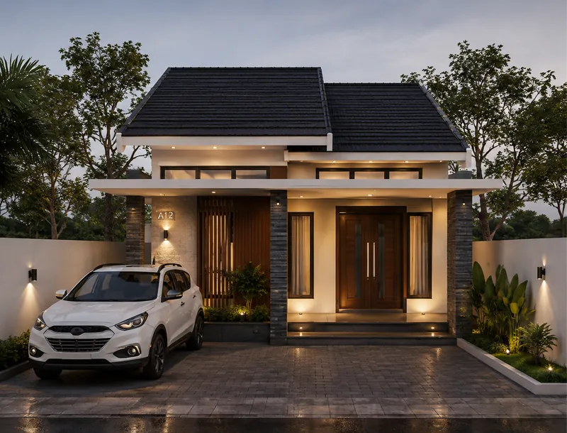 Rumah Satu Lantai Atap Pelana